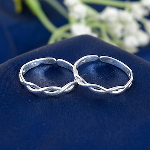 925 Sterling Silver Adjustable Toe Ring for women