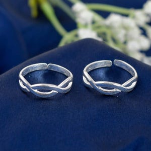 925 Sterling Silver Adjustable Toe Ring for women