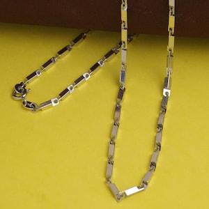 Handmade Thick Sterling Silver Chain Necklace for Men - 22 Inch