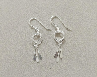 Handmade Sterling Silver Dangle Earrings | Boho Teardrop Jewelry