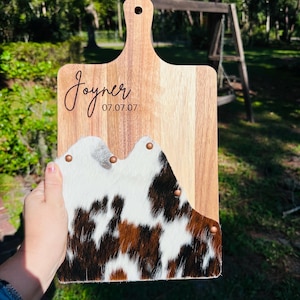 Cowhide Cutting Board | Wedding Gift | Cowhide Theme
