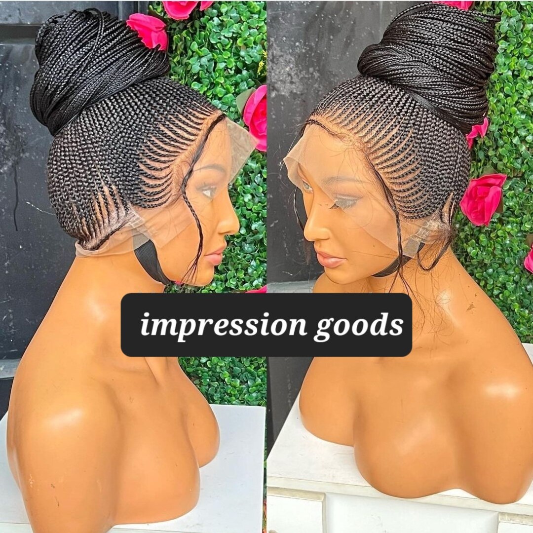 Full Lace Updo Cornrow Wig,ponytail Wig Box Braided Wig Ombre Wigs