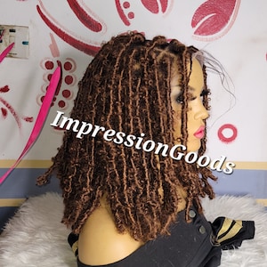 Full lace Butterfly locs wig full lace wig lace front  wig faux locks dreadlocks wig goddess locks wig braided wigs for black women