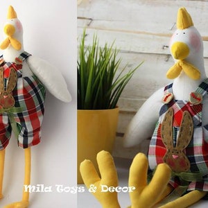Chicken Tilda Doll Animal Tilda Doll Fabric doll Hen Tilda doll chicken fabric toy chicken plush toy hen toddler gift decorative chicken toy