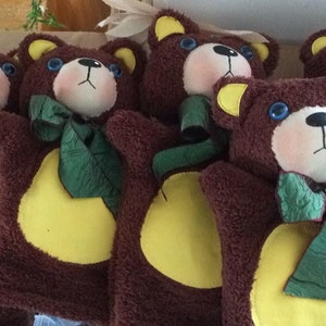 Hand Puppet for Children Animal Hand Puppet Wolf Bear Fox Mouse Cat Woodland Fairy Tale Puppet Teacher Props Handmade Kids Hand Puppet Toy