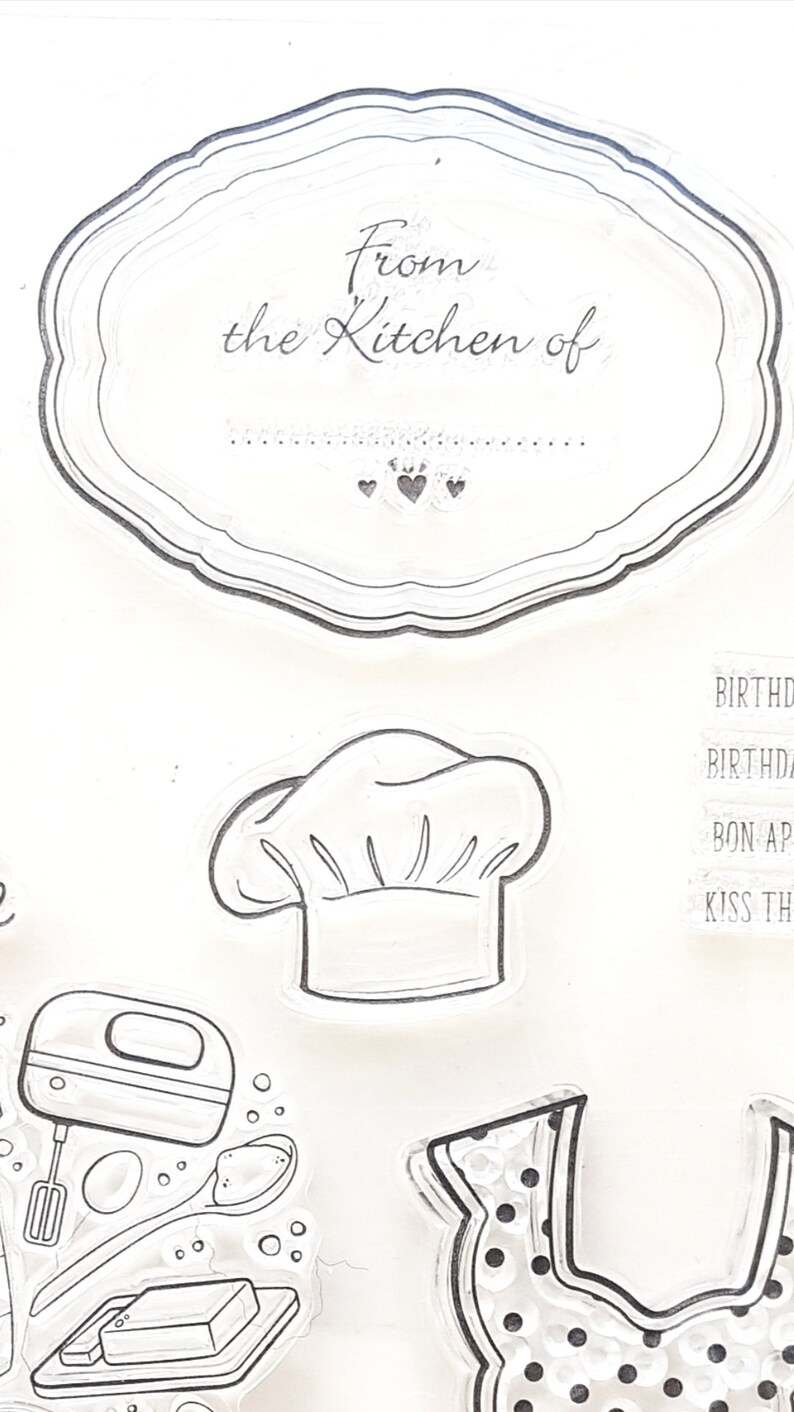 Bullet Journal stamps Food Large sheet Lovely Baking Clear stamps Sweet planner stamp Sugar /& Spice Heart stamps for Card making