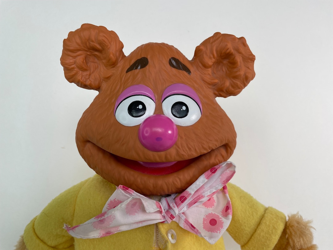 Vintage Muppet Babies Fozzie Bear Plush With Vinyl Head Etsy