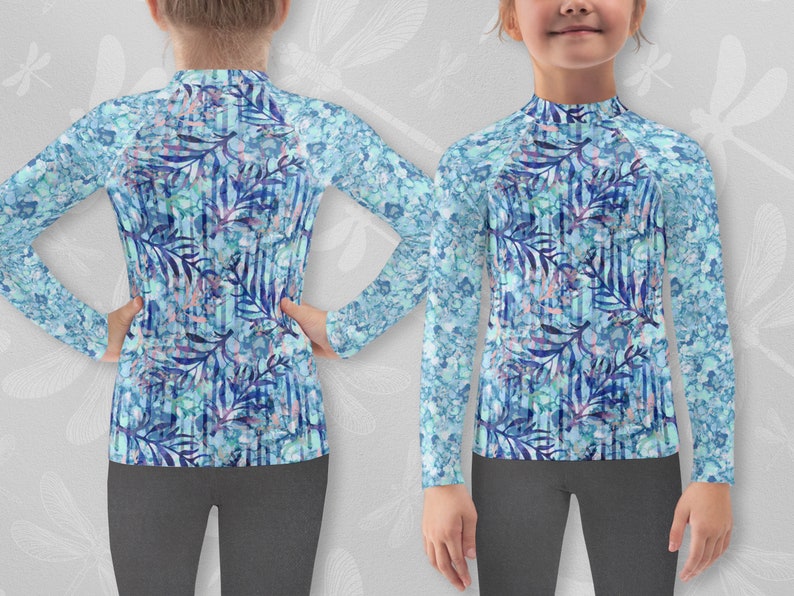 Water shirt Beach Outfit Kids Rash Guard Sun protection Beachwear Summer wear Surfing and Swimming outfit, Aqua Vibes Water Sports