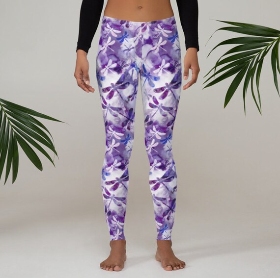 purple workout leggings outfit