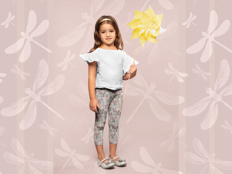 Earth tones Forest pattern Leafs pattern Stretchy leggings Earth Colors Forest Vibes Comfy pants Forest Kid/'s Leggings