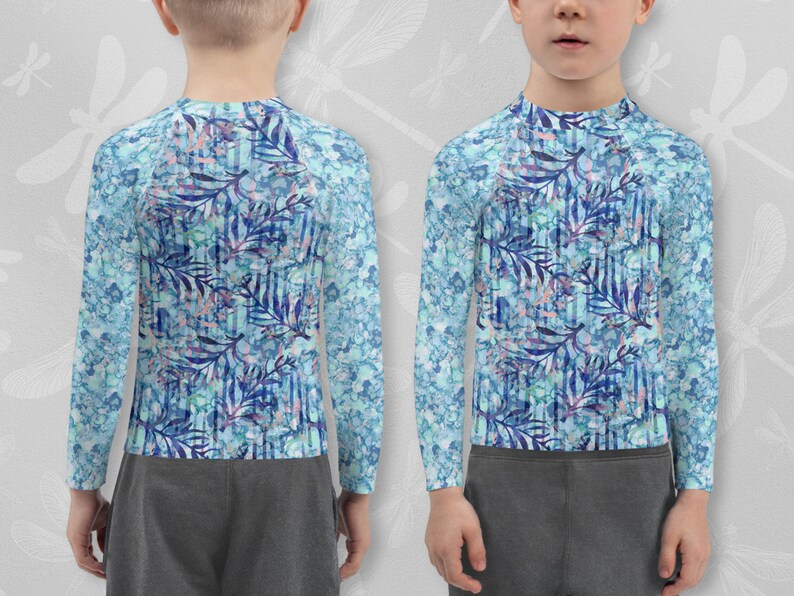 Water shirt Beach Outfit Kids Rash Guard Sun protection Beachwear Summer wear Surfing and Swimming outfit, Aqua Vibes Water Sports