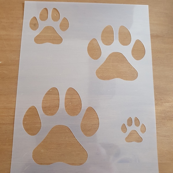 Paw Print Stencil - Etsy UK