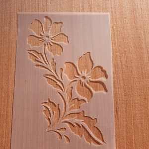 Two Flower Stencil - Herbruikbare Echte Mylar - Cake Decoreren - Airbrush - Crafting