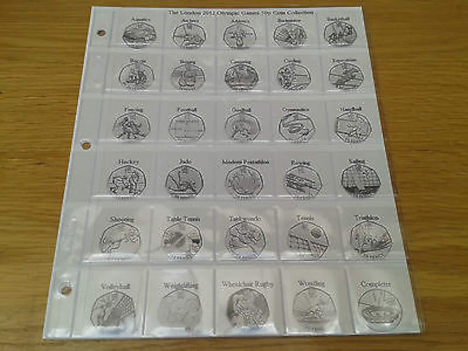 Classic Coin Album Pages for Olympic 50p Coin Collections Etsy