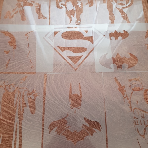 Movie Hero - Superhero Stencils - Re-usable - A4 and A5 Choices Available