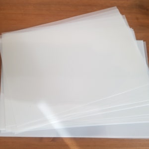Mylar 125, 175 och 190 mikron blanka schablonark - A3 - Välj antal - Återanvändbara