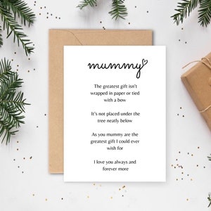 Carte de Noël maman, cartes de Noël de famille au Royaume-Uni, cartes de Noël pour elle au Royaume-Uni, cartes de Noël de famille personnalisées, cartes de Noël pour maman