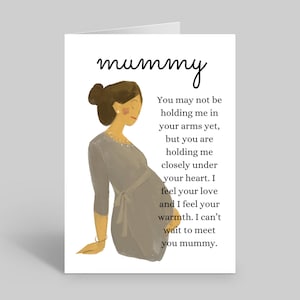 Carte de fête des mères grossesse maman, carte bosse de fête des mères, carte de fête des mères enceintes, future maman, cartes de grossesse, cartes de bébé