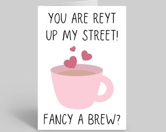 Yorkshire Valentines Card, Yorkshire Slang, Yorkshire Quotes, Yorkshire Quote Valentines Card, 2023 Valentines Cards, Custom Made Cards