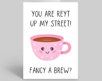 Yorkshire Quote Valentines Card, Yorkshire Tea Card, Yorkshire Tea Quotes, Tea Valentines Card, Tea Lover Gifts, Cup Of Tea, Yorkshire Cards