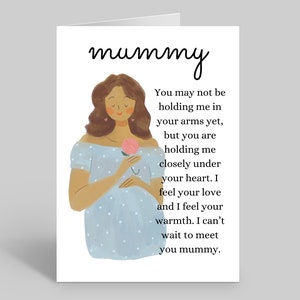 Carte de fête des mères grossesse maman, carte bosse de fête des mères, carte de fête des mères enceintes, future maman, cartes de grossesse, cartes de bébé