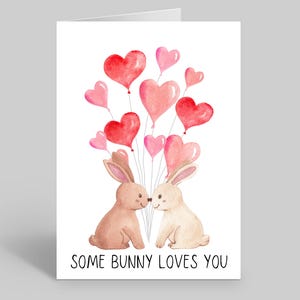 Carte Lapin qui t'aime, Cartes de Saint-Valentin avec lapin, Cartes de lapin, Carte de lapin, Cartes de Saint-Valentin avec lapin, Cartes de citation de lapin, Citations de lapin