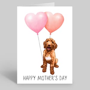 Carte de fête des mères cockapoo, cartes de maman cockapoo, cartes de chien cockapoo, carte de fête des mères pour animal de compagnie, cartes de maman animal de compagnie, cartes de cockapoo, carte de fête des mères chien