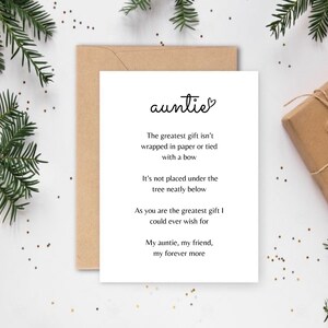Auntie Christmas Card, Family Christmas Cards UK, Christmas Cards UK, Personalised Family Christmas Cards, Christmas Cards For Auntie