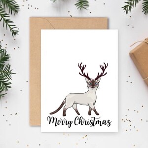 Cartes de Noël Chat siamois