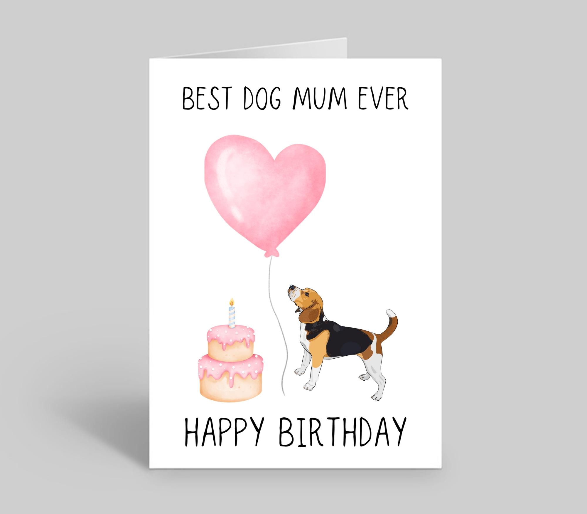 Beagle Dog Mum Birthday Card, Dog Mum Gift - Etsy