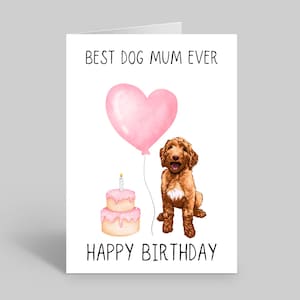 Cockapoo Mum Birthday Card, Birthday Cards For Dog Mums, Cockapoo Cards, Cockapoo Birthday Cards, Cute Dog Birthday Cards, Cockapoo Gifts