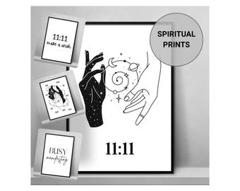 Spiritual Wall Art Prints, Manifestation Prints, Positive Energy Prints, Spiritual Prints, Universe Quotes, 11:11 Prints, Meditation Prints