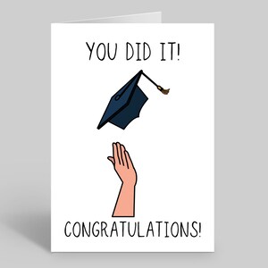 Carte de félicitations pour l'obtention du diplôme, carte Vous l'avez fait, carte de célébration de l'obtention du diplôme, félicitations pour l'obtention de votre diplôme, cadeaux de remise des diplômes