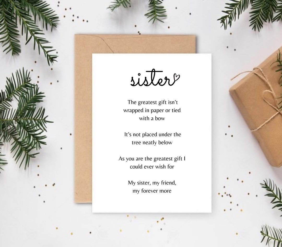 Sister Christmas Card, Family Christmas Cards UK, Christmas Cards for ...