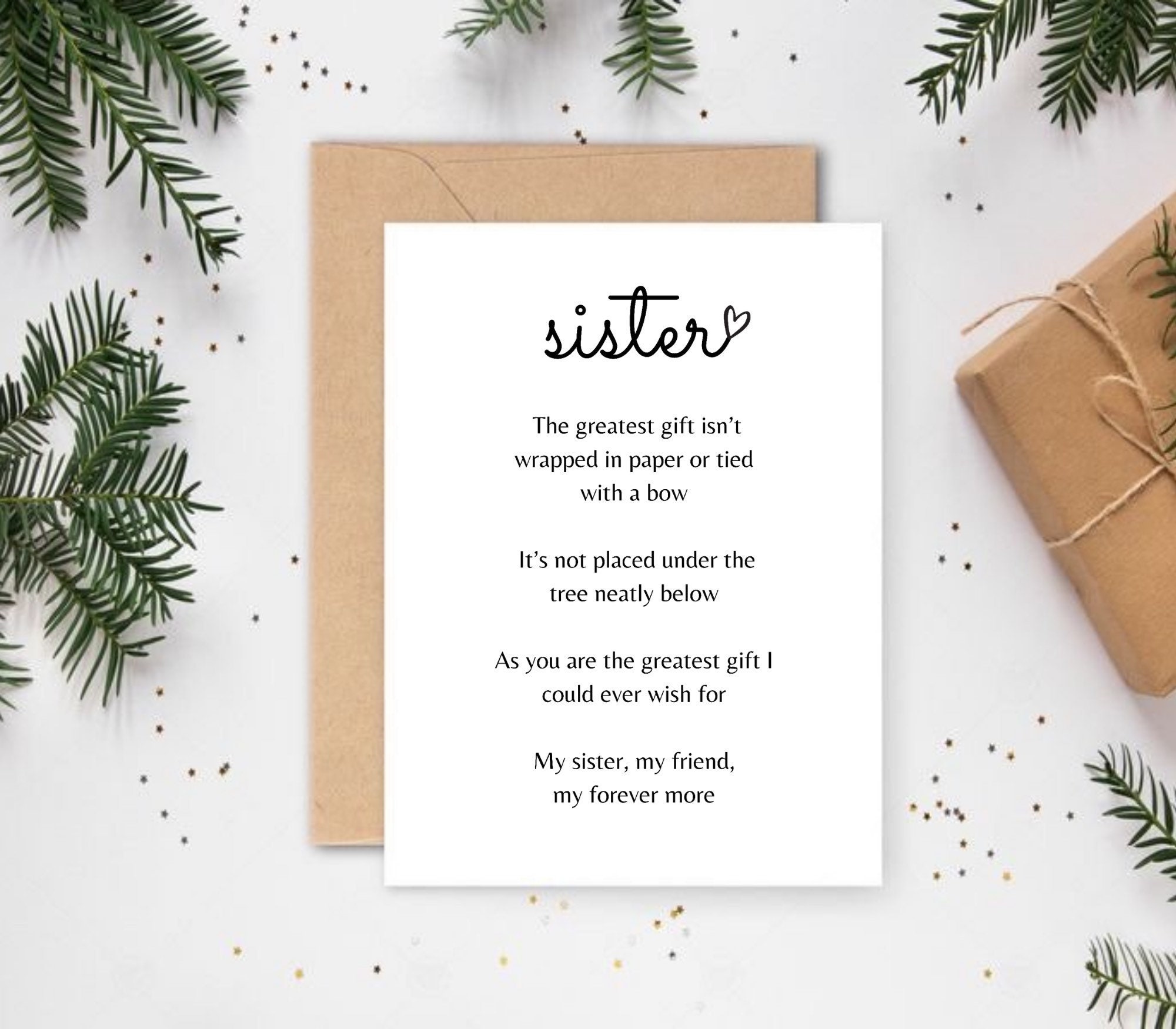 Sister Christmas Card Family Christmas Cards UK Christmas Cards