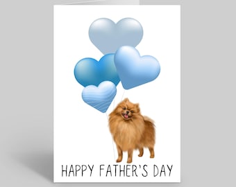 Biglietto di auguri di compleanno stampabile per cane Pomerania