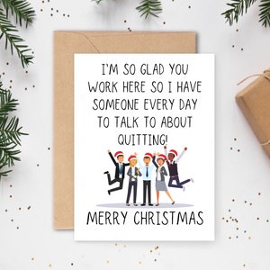Co Worker Christmas Cards, Colleague Christmas Cards, Secret Santa ...