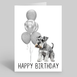 Cartes D'anniversaire Pour Chien Schnauzer, Cartes D'anniversaire Pour Chien, Cartes Animal De Compagnie, Cartes Schnauzer, Cartes Chien, Cadeaux Schnauzer