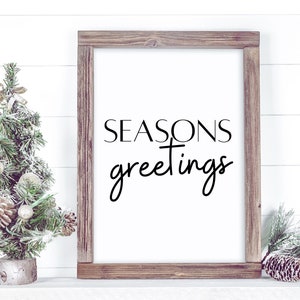 Salutations de Noël Impression de Noël | Art mural de Noël | Décorations de Noël | Tentures murales de Noël | Citations de Noël | Art de Noël