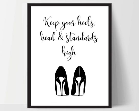 Bless international Keep Your Heels, Head & Standards High I by Amanda  Greenwood Gallery-Wrapped Canvas Giclée | Wayfair