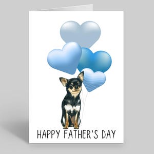 Carte fête des pères papa chien, carte fête des pères chihuahua, cartes chihuahua, cartes chien chihuahua, cartes fête des pères animal de compagnie, chihuahuas