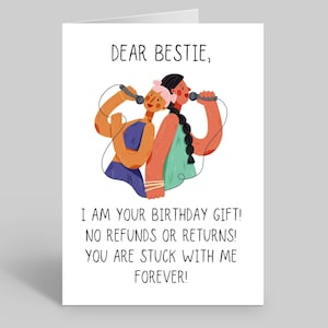 Carte d'anniversaire chère meilleure amie, carte d'anniversaire meilleur ami, carte d'anniversaire ami drôle, cartes bestie, cartes meilleur ami, cartes pour mon meilleur ami