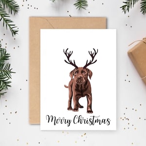 Carte de Noël pour chien | Cartes de Noël sur mesure | Cartes pour les amoureux des chiens | Cartes pour animaux de compagnie | Cartes de Noël mignonnes | Cartes de Noël originales | Cartes Labrador