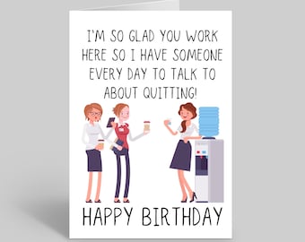 Co Worker Birthday Card, Colleague Birthday Card, Work Birthday Card, Manager Birthday Card, Boss Birthday Card, Work Bestie Birthday Card