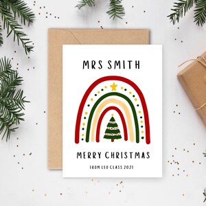 Cartes de Noël pour enseignants | Cartes de Noël personnalisées | Cartes de Noël pour les enseignants | carte personnalisée pour enseignants | Cartes personnalisées