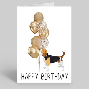 Beagle Dog Birthday Card, Birthday Dog Cards, Pet Cards, Cat Cards, Beagle Cards, Dog Cards, Beagle Gifts, Cards For Dogs, Beagle Owners