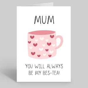 Bes-Tea Mother’s Day Card, Tea Quote Cards, Tea Mothers Day Card, Mothers Day Tea Card, Tea Cards, Tea Lover Cards, Mum Tea Cards