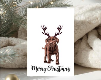 Dog Xmas Card | Custom Made Xmas Cards | Cards For Dog Lovers | Cards For Pets |Cute Xmas Cards | Quirky Christmas Cards | Labrador Cards