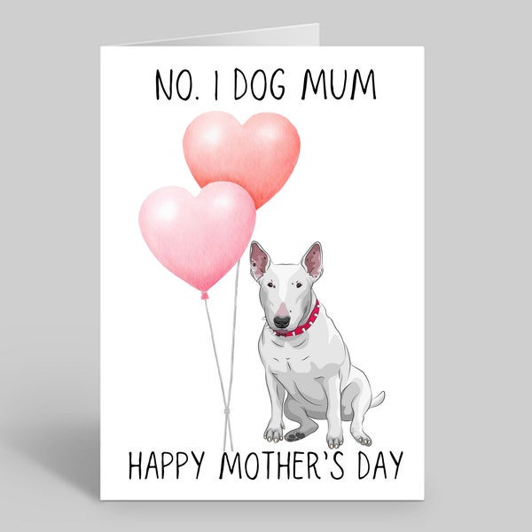 English Bull Mothers Day Card, English Bull Mothers Day Gift, Dog Card, Pet Card, English Bull Cards, Furbaby Cards, English Bull Owners