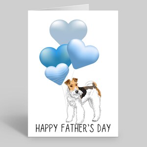 Carte de fête des pères papa chien, carte de fête des pères Fox Wire, cartes Fox Wire, cartes chien Fox Wire, cartes de fête des pères animal de compagnie, cartes Fox Wire Terrier